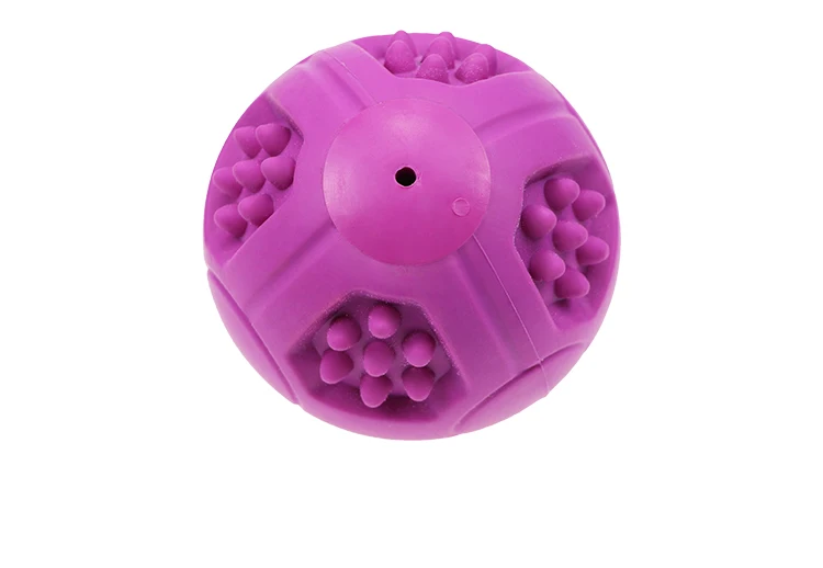Natural Rubber Dog Chew Toy Ball Squeaky Dog Ball Toy Pet Product Rubber Toys Dental Chew Toy Teeth Cleaning Small Medium Dogs