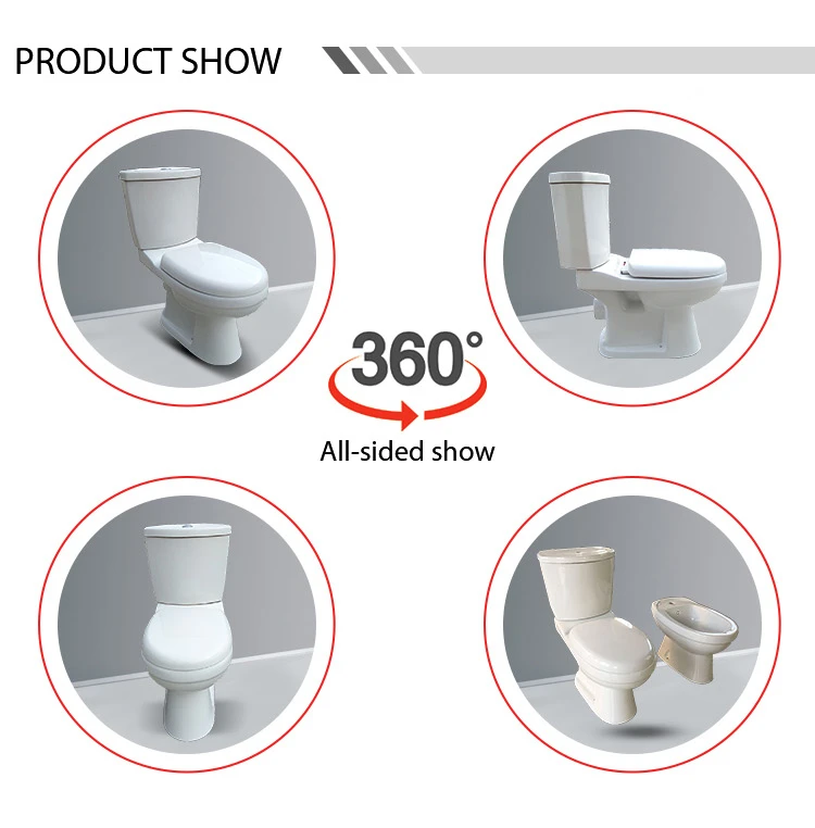 Hot Model Aqua Washdown Two Piece P&s Trap Ceramic Two Pieces Toilet