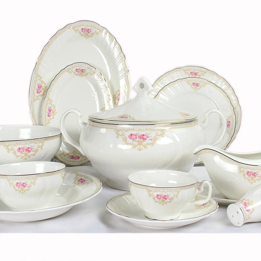 Wholesale Novelty Bone China Dinner Set Ceramic Tableware Dinnerware