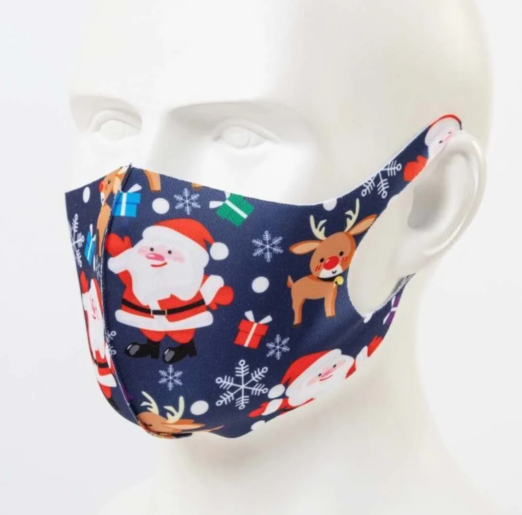 
Christmas facemasks 3 layers cotton Pluggable filter 