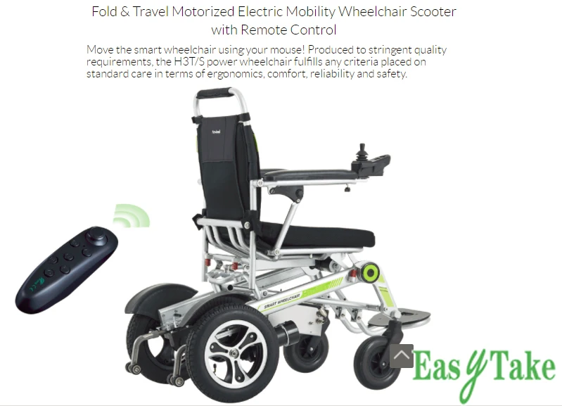 Heavy Duty Remote Controlled Electric Wheelchair for Outdoor