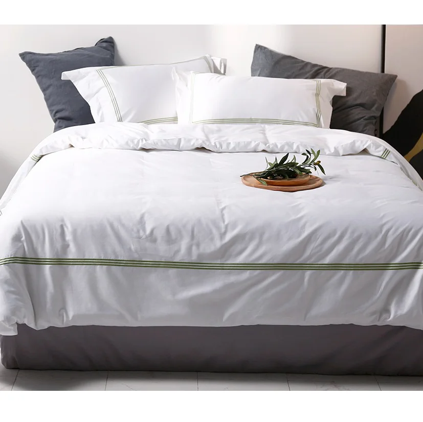 Guangzhou hotel bedding set bed clothes bed linen fabric