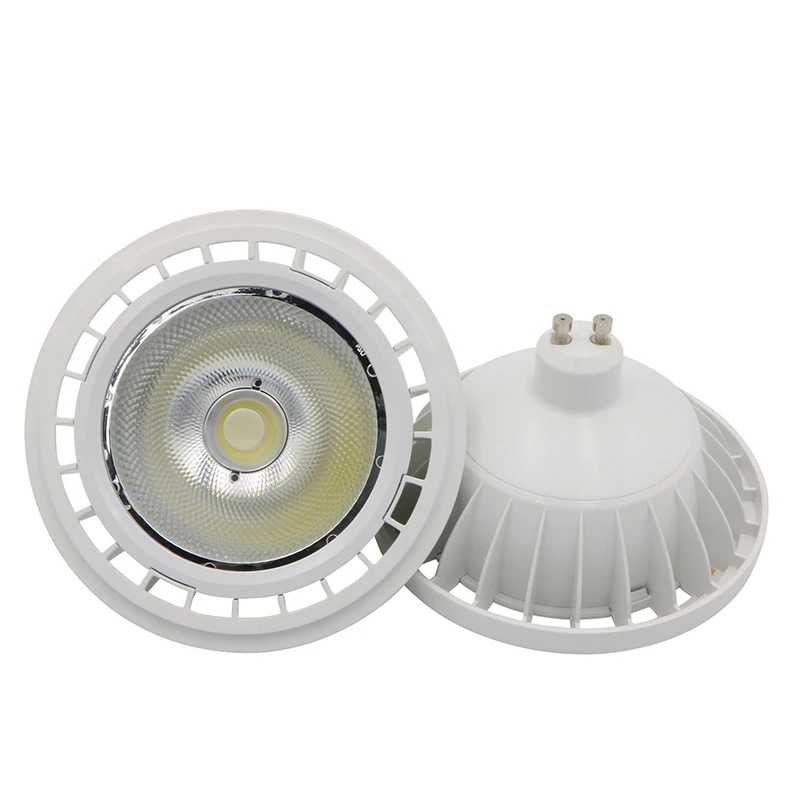 Wholesale AC220V dimmable AR111 GU10 15W COB 24/38 degree beam angle lens 1200lm dimming led spotlight