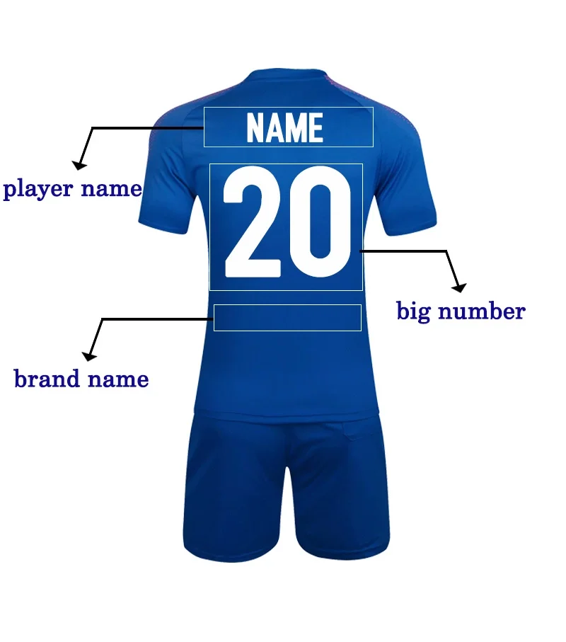 Plain Soccer Jersey custom name number short-sleeve jersey set