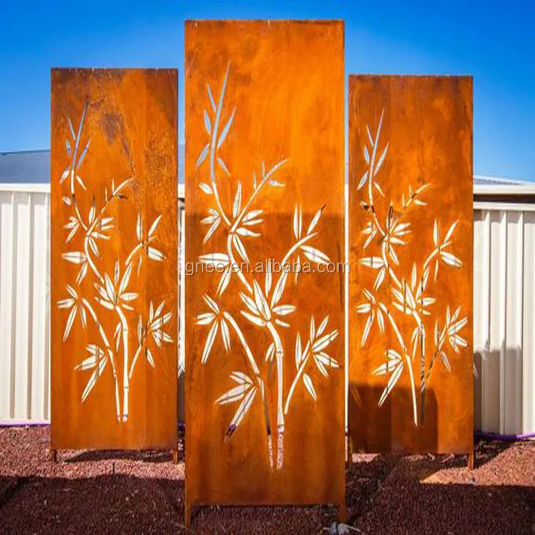 Cortile esterno personalizzato Fence Rusty metallo decorazione