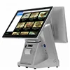 Dual screen J3160 desktop 4G/64G POS windows terminal touch pos system with printer