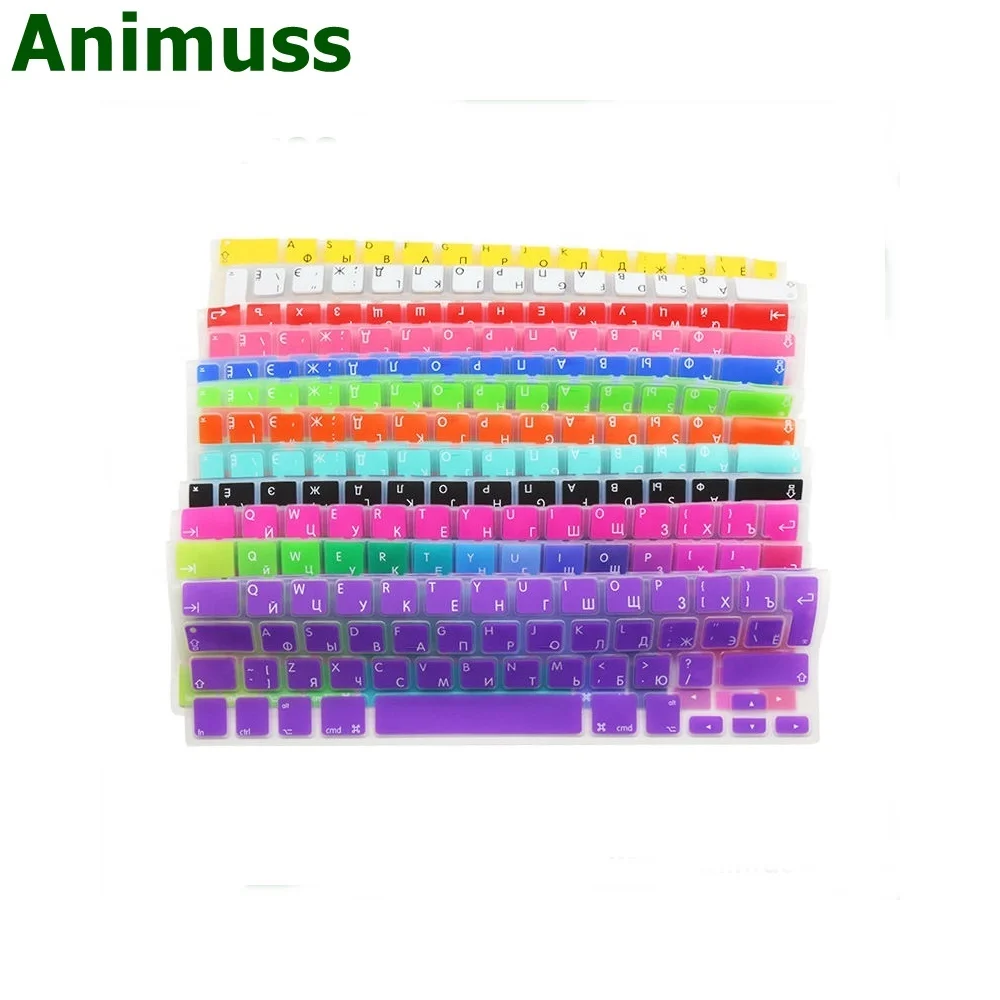 for Mac Air Pro Retina 13 15 17 EU//Us Keyboard Protective Film Russian Function Silicone Keyboard Cover Skin
