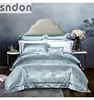 Duvet cover set 100% cotton bamboo comforter jacquard floral bedding set