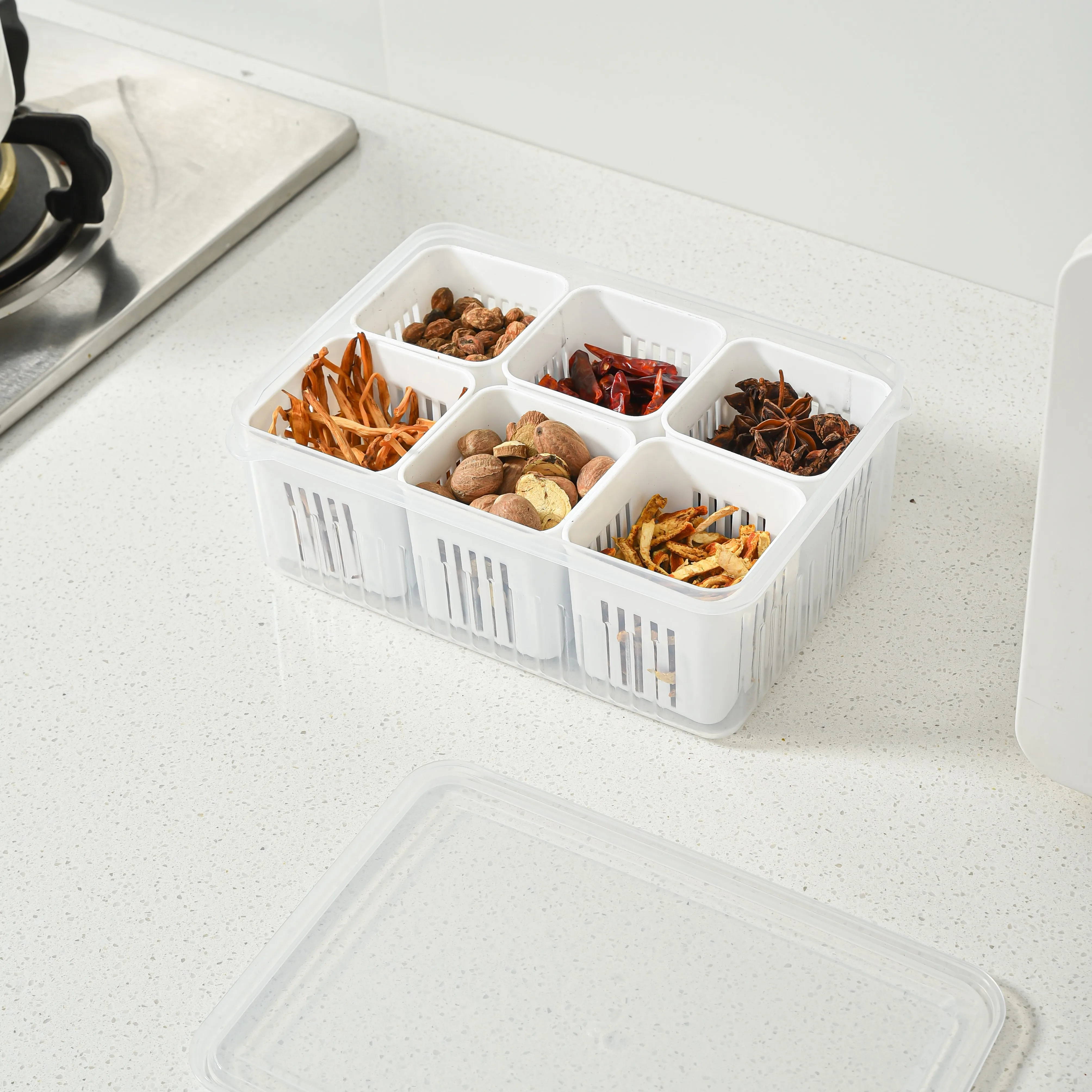 Clear Rectangular Kitchen Storage Box,Plastic Container Storage Box