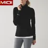 Blank Black Sportswear Wholesale Women Fashion Fitness Running Top Athletic Jacket