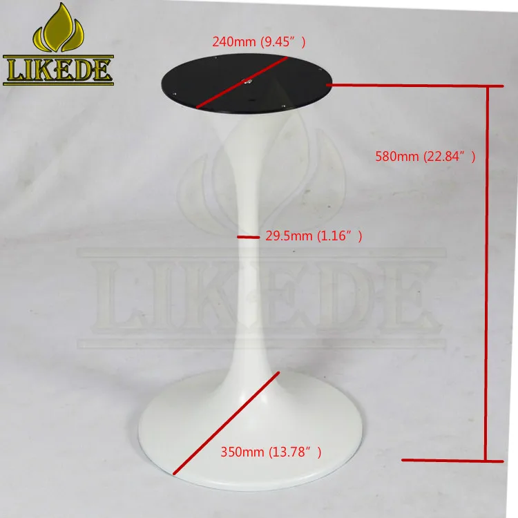 White Metal Trumpet Table Leg and Tea Table Leg Coffee Table Leg