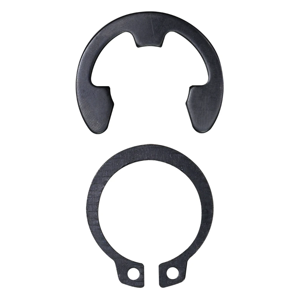 C/E Type External Tooth Retaining Ring Shaft Iron Black Open Circlip Bearing E-Shaped Buckle Zinc Finish M15M12M19M20/17/2025 details