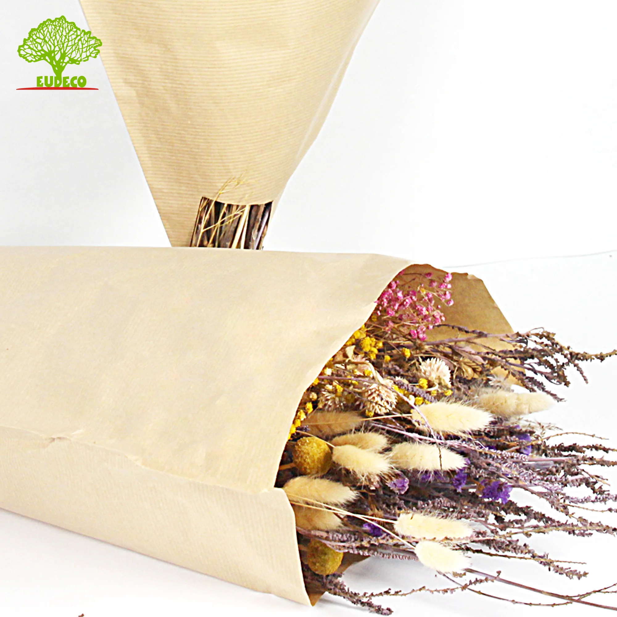 Waterproof Recycled Kraft Paper Flower Sleeve Wraps Inspired By Nature