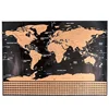 Scratch off Map World Poster, Detailed Map Deluxe with Tube and Related Accessory