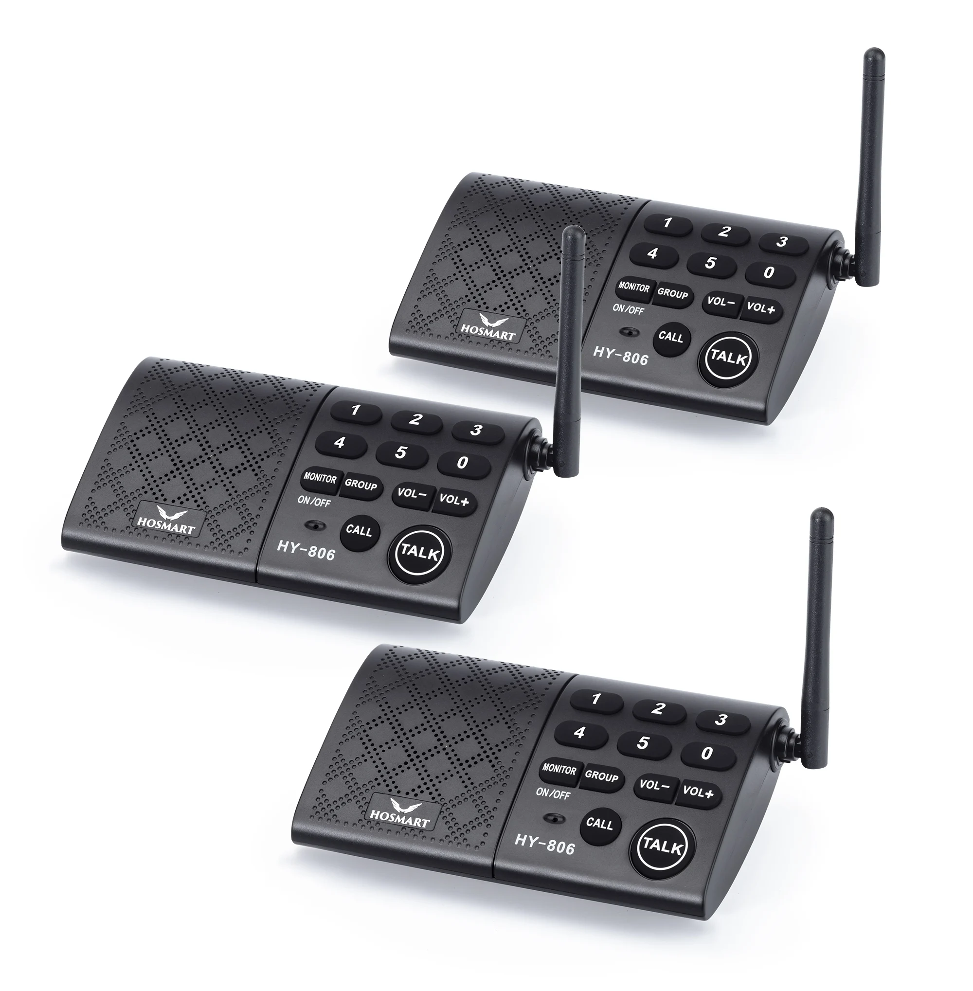 Portable Wireless Intercom System Hosmart 1500ft Long Range,6 Channel ...