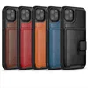 3 in 1 Leather Wallet Card Slot Heavy Duty Hybrid Armor Defender Rugged Impact Case For iPhone 11 11 Pro 11 Pro Max 6 6S 7 8 X