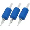 Factory OEM LOGO Design 1 Inch Silicone Soft Blue Disposable Tattoo Tubes With Grip Clear Long Tips