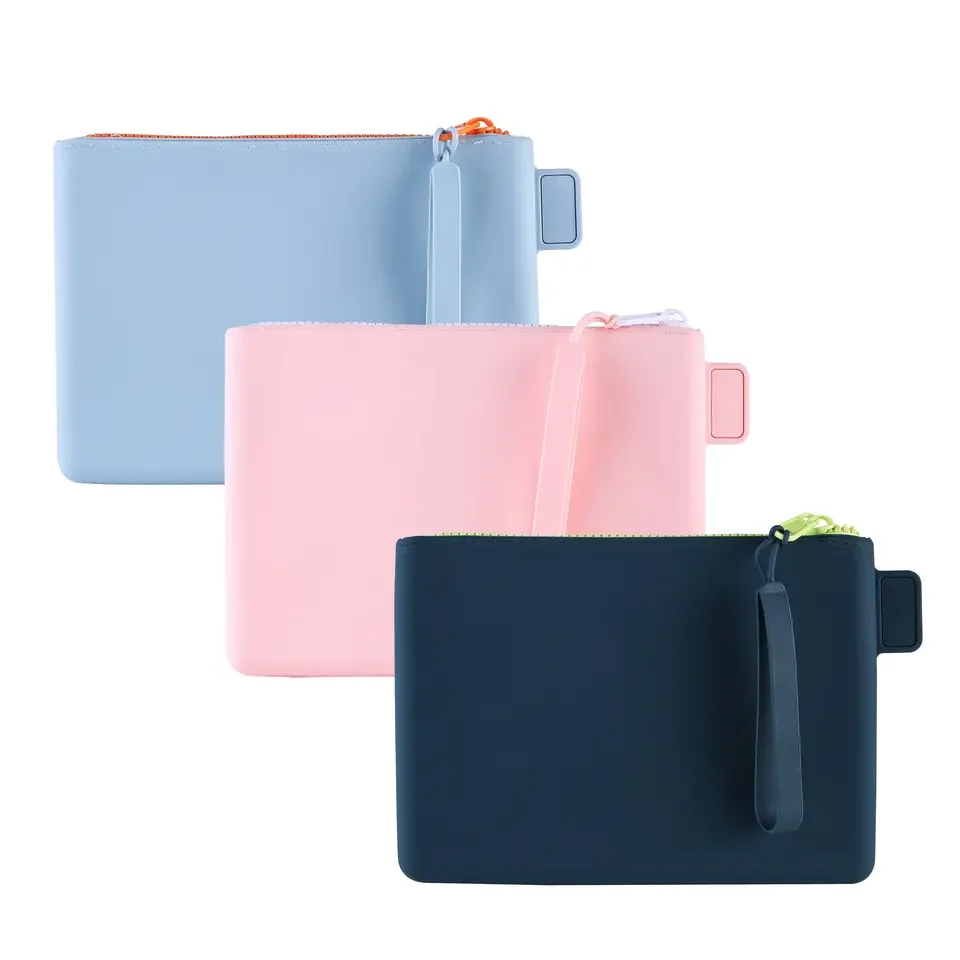 Unbreakable Small Pouch Women Makeup Pouch Waterproof Silicone Cosmetic