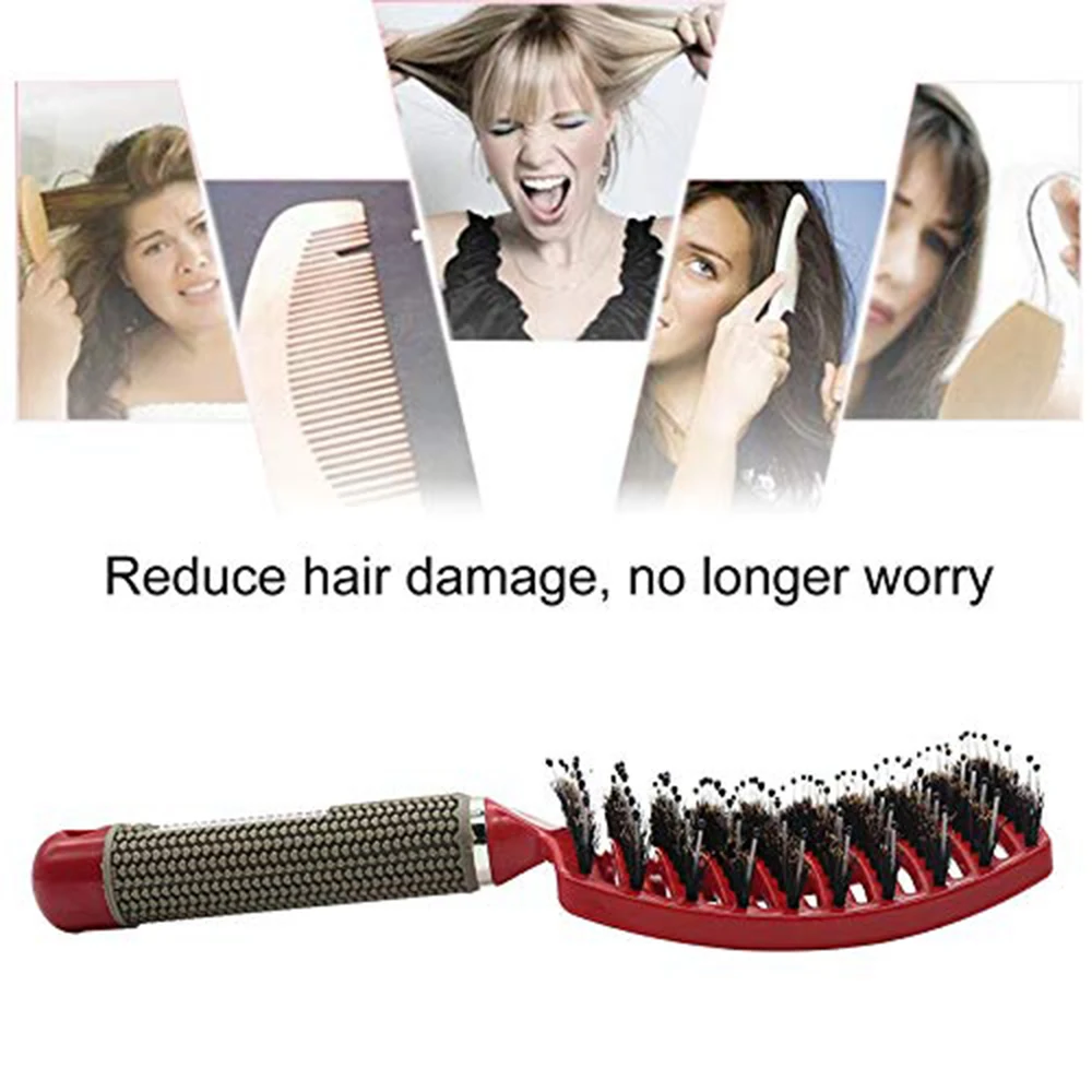 Professional Hair Comb hair Brush Women paddle brush with Bristle&Nylon Salon Styling Hairdressing Tools.jpg