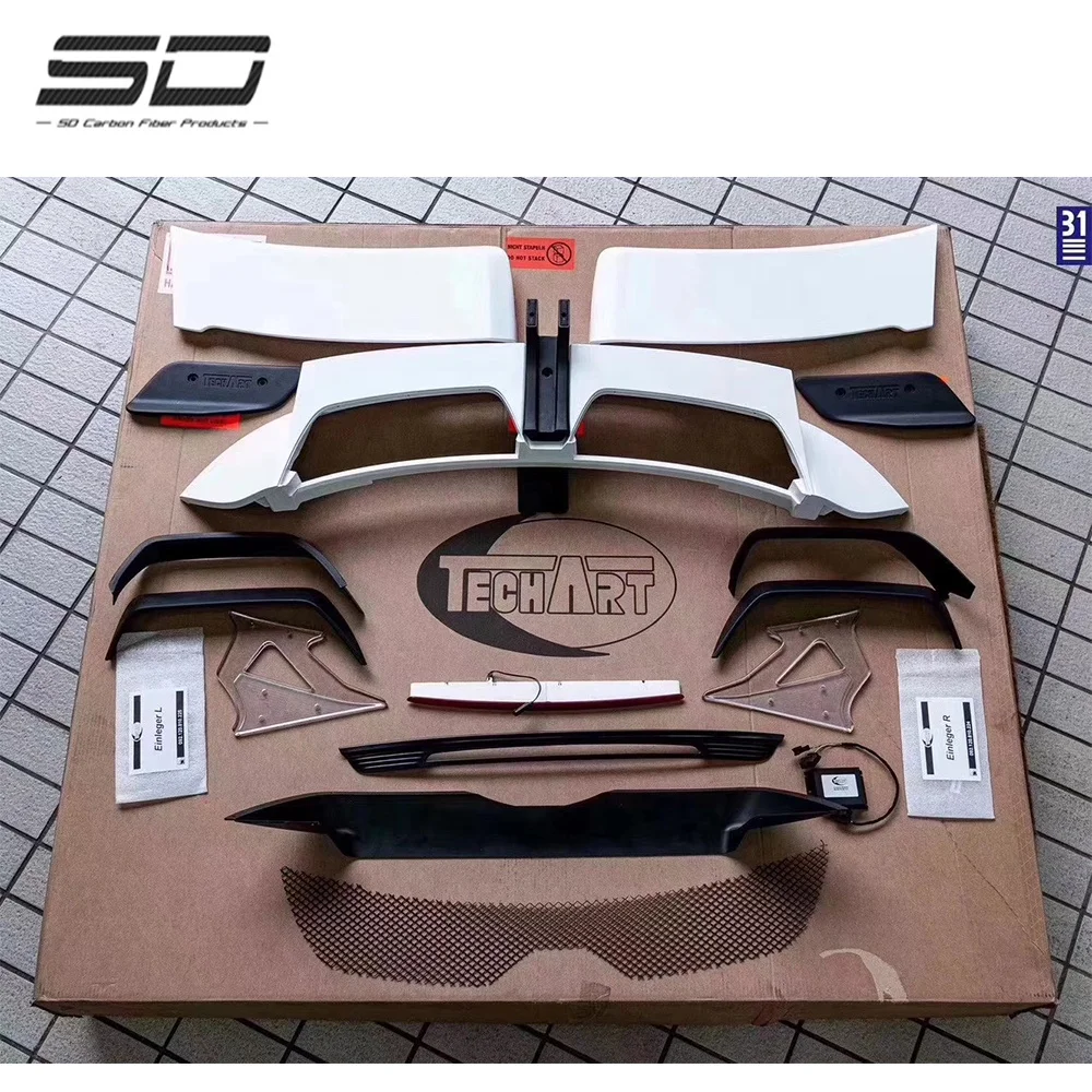 2021 Techart Car Body Kit For 911 992 Upgrade Front Lip Rear Diffuser