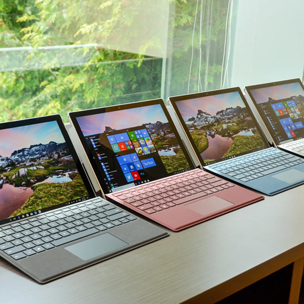Close-up of Surface Pro Flex Keyboard with haptic feedback keys and magnetic attachment mechanism