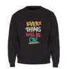 Morewin Every Thing Will Be Ok Sweatshirt Men Funny Letters Printed Hoodie Slim Round Sweatshirts Winter Autumn Warm Pullover