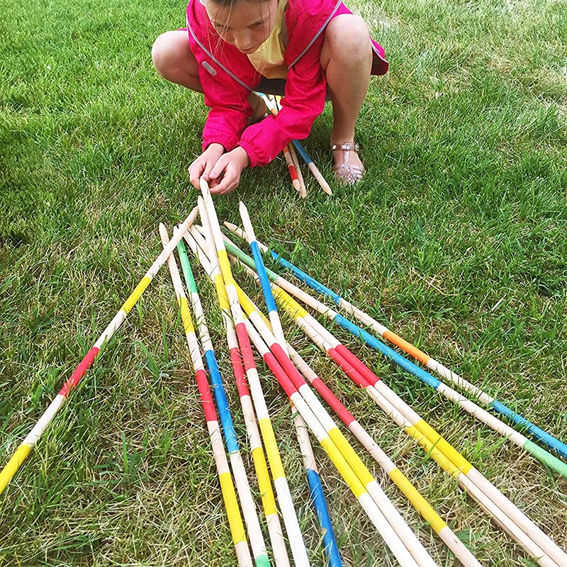 Kids Colorful Wooden Mikado Game Set,Outdoor Wooden Stick Game Mikado ...