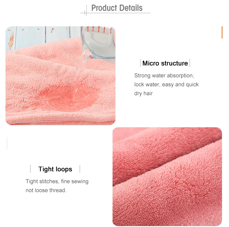 Large Microfiber Twist Drying Towel For Hair Absorption Hair Towel