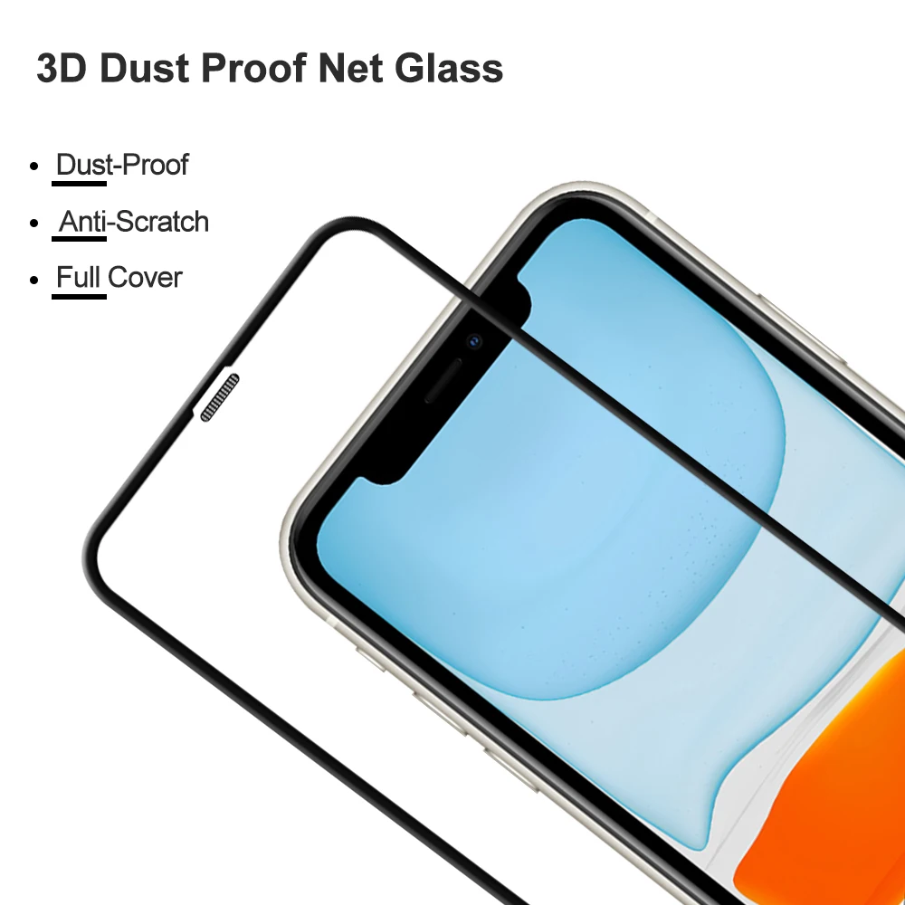 Mesh Protective Earpiece Design Tempered Glass Screen Protector For Iphone 11 3d Full Screen Protector Buy Mesh Protective Earpiece Design Tempered Glass Screen Protector For Iphone 11 3d Full Screen Protector Product On