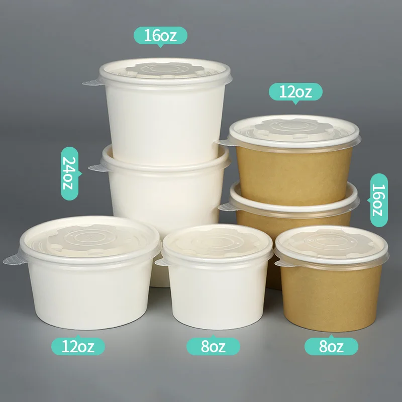 Sysco 12 oz Pack of 50 White Paper Soup/Hot/Cold Food Container 