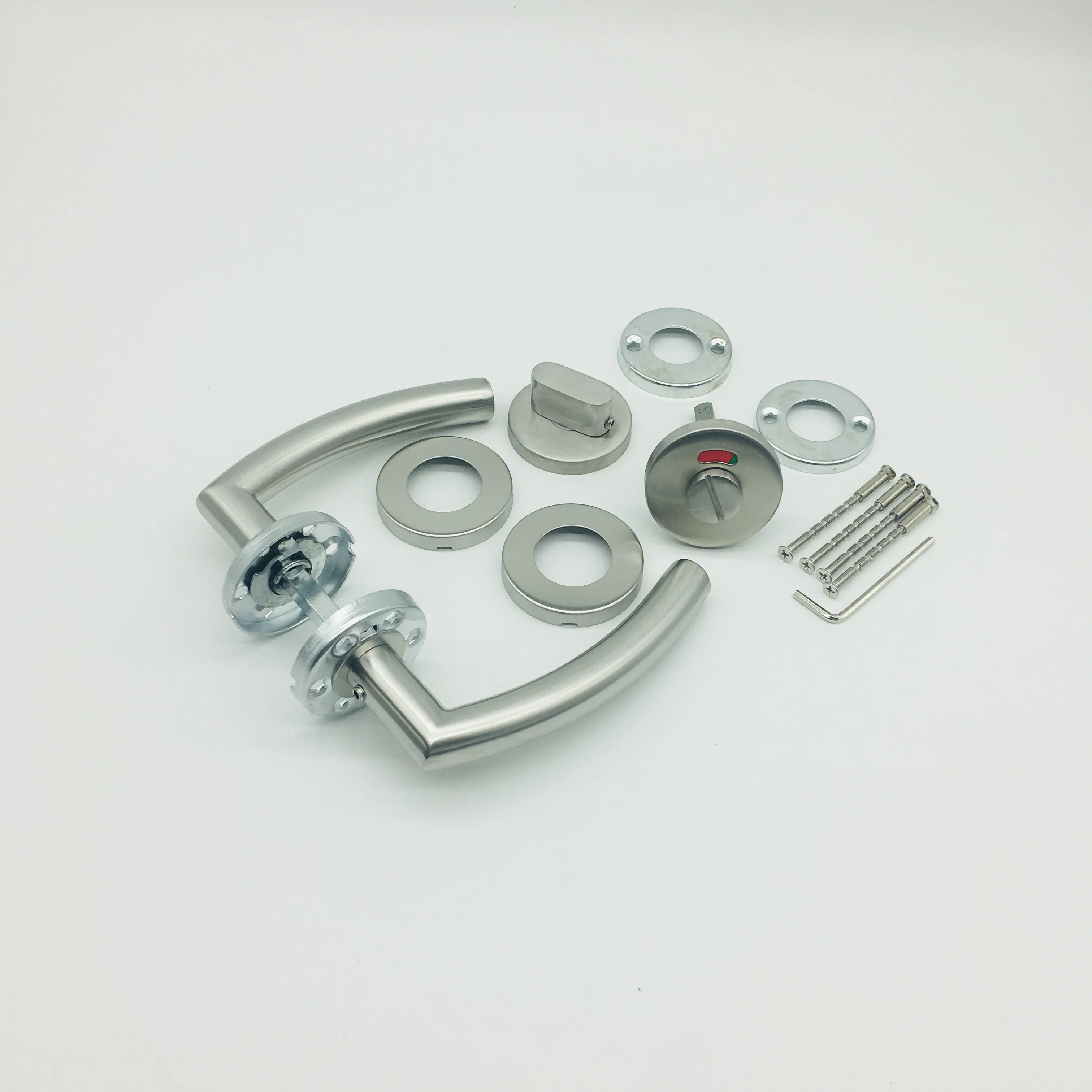 
New Design tube door lever handle on steel base 