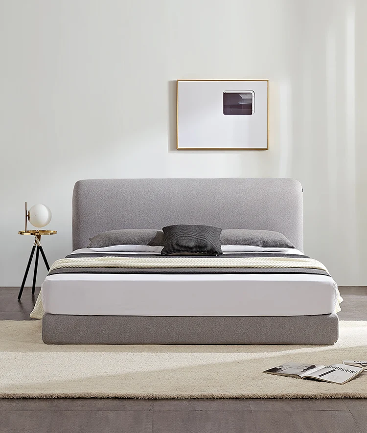 Quanu Home Fashion Design Modern Fabric Bed Luxury Bedroom Furniture