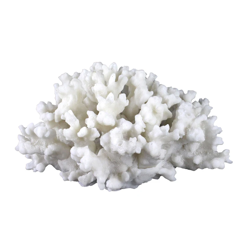 Custom Lifelike Home Decoration Crafts Coral Gifts Accessories Artificial Resin White For Aquarium Decor manufacture