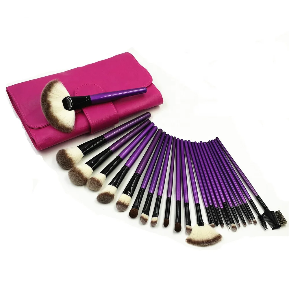 professional nylon pink 32 pieces 32 makeup brushes customized high quality 32pcs makeup brush