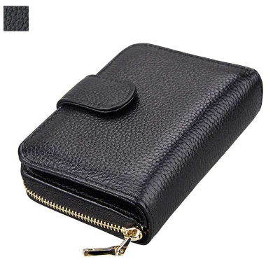 product-GF bags-Women Metal Zipper Small Wallets 2020 new Short Credit Card Holder Genuine Leather C-3