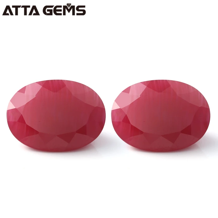 Details about   Synthetic Ruby Quartz One Side Checker Cut Oval Red Color Ruby Size 9 x 7 mm 