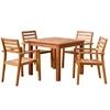 New Trend Wooden Furniture Teak Wood Carving Dining Table Set for Restaurant