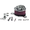 Black Chrome Motorcycle Skull Air Cleaner Intake Filter System Kit For Harley Sportsters Most Motor 2004 - Present
