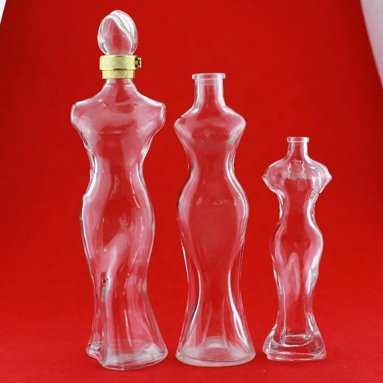 Food Grade Female Body Shape Bottle Women Glass Bottle Perfume Glass 