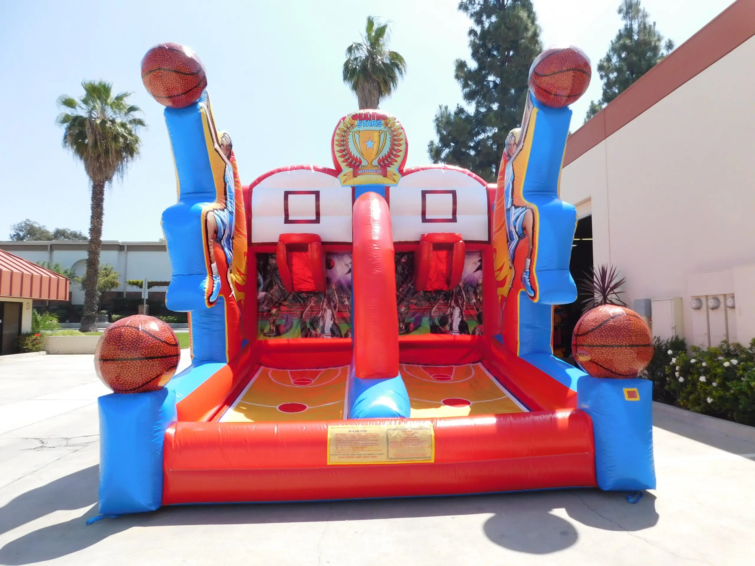 High Quality Inflatable Basketball Game Popular Inflatable Bungee Run