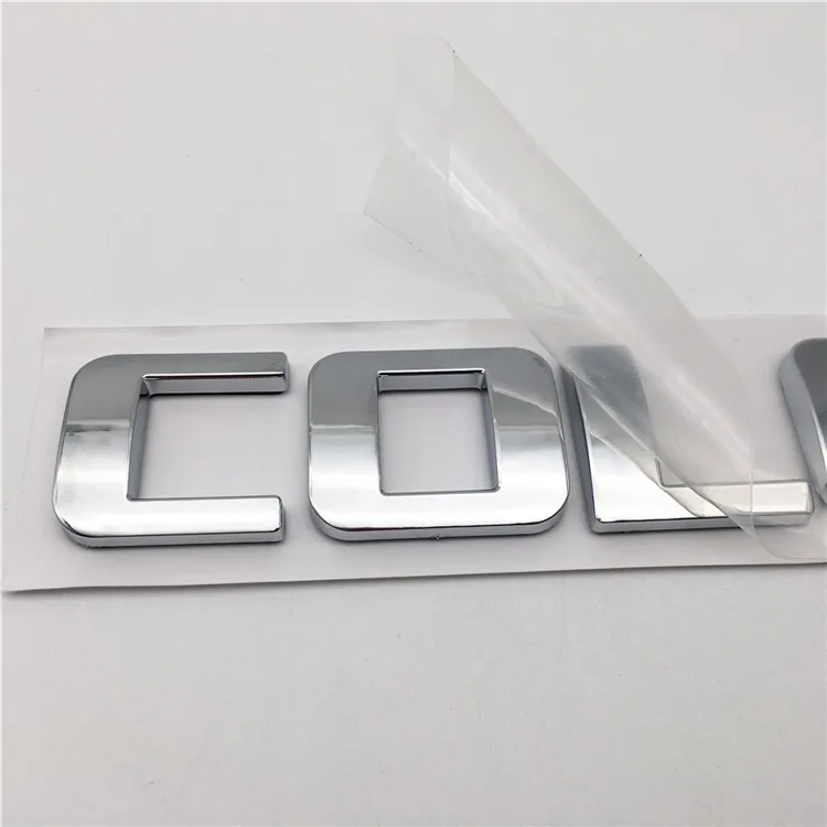 LETRA 3D pegatina alfabeto adhesivo auto Cromo coche ahesive