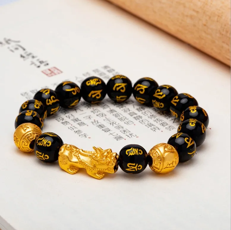New Arrival Pi Xiu Bracelet Feng Shui Black Obsidian Wealth Bracelet
