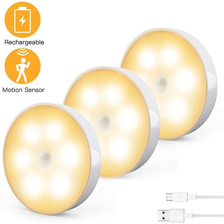 Led Rechargeable Lights Motion Sensor Night Lights For Vanity Hallway Bedside