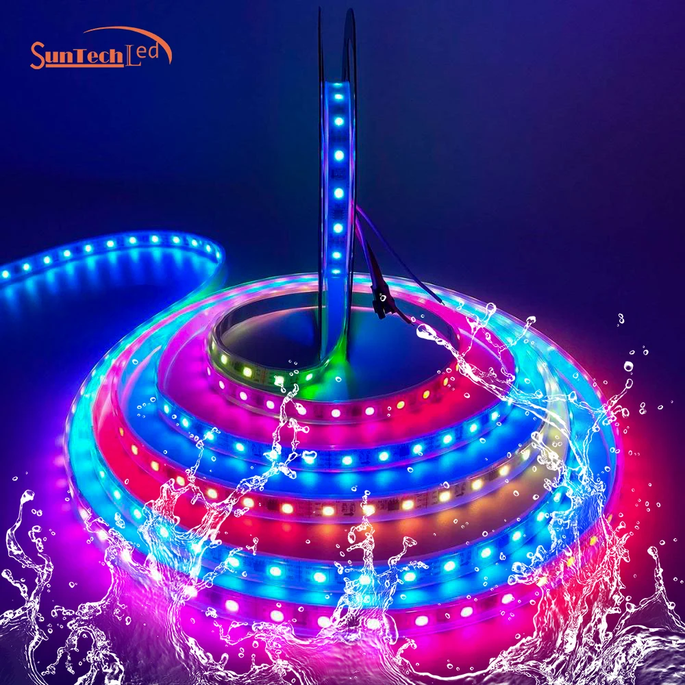 2020 Best Seller Dc 12V  IP67 Smart 5050rgb Magic  waterproof  led strip light for residential decorate