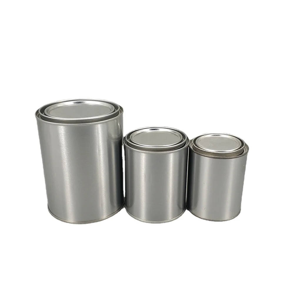 Wholesale 1 Pint/1 Quart/1 Gallon Round Metal Tinplate Cans With Triple ...