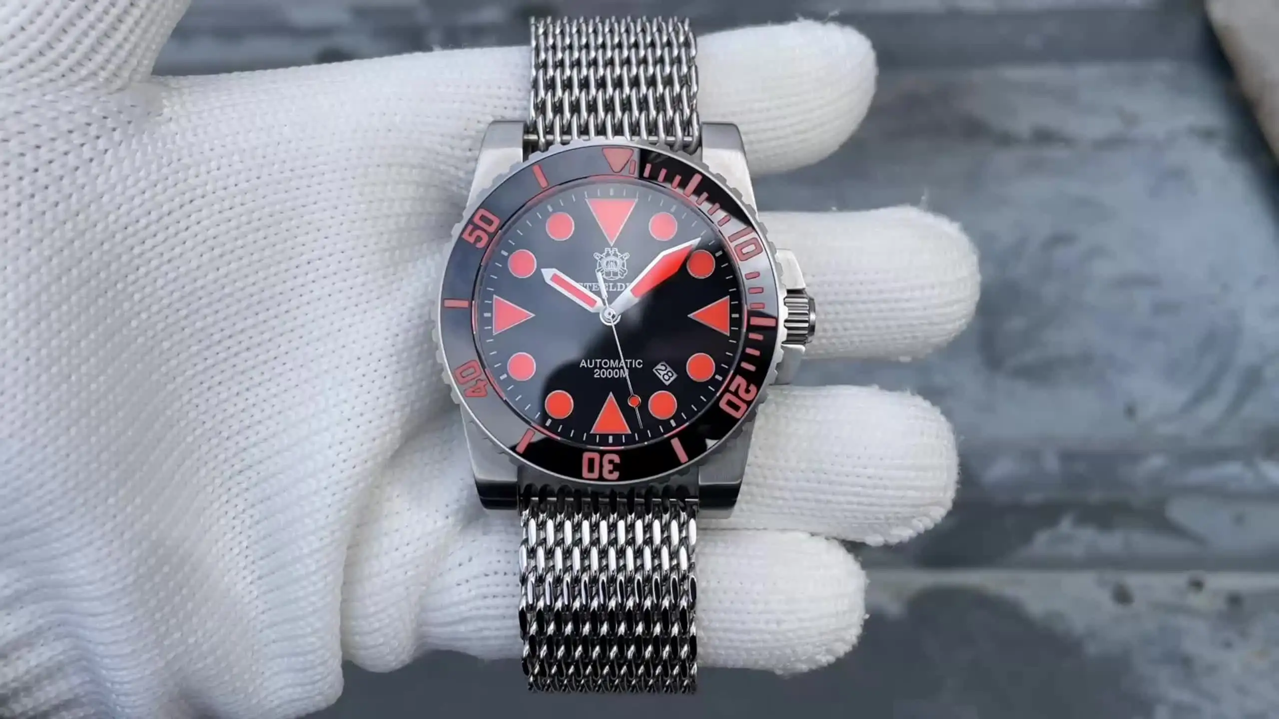 STEELDIVE SD1987 46.5mm Men's Dive Watch - 2000M Waterproof