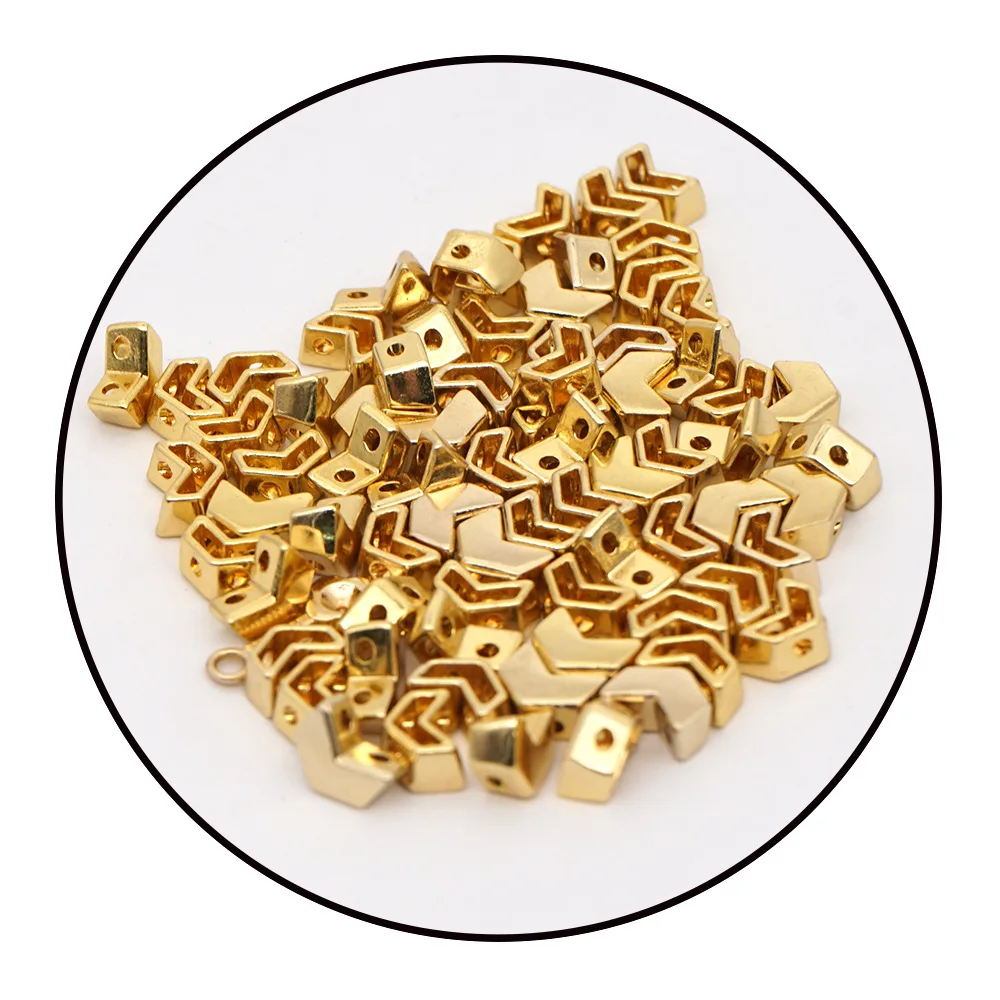 Factory Price Wholesale Golden Alloy Enamel Tila Beads Accessories