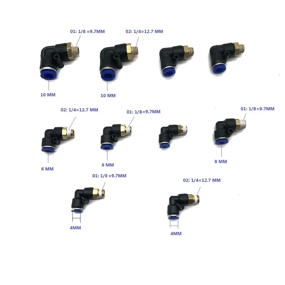 601 801 All Sizes Hose Tube Pl Pneumatic Fitting Connector Push