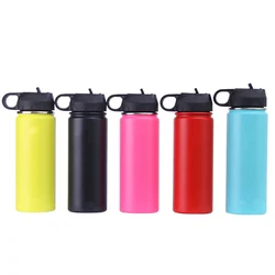 20oz 25oz 320z 40oz Stainless Steel Water Bottle Wide Mouth Lids Keeps Liquids Hot Or Cold With Handle
