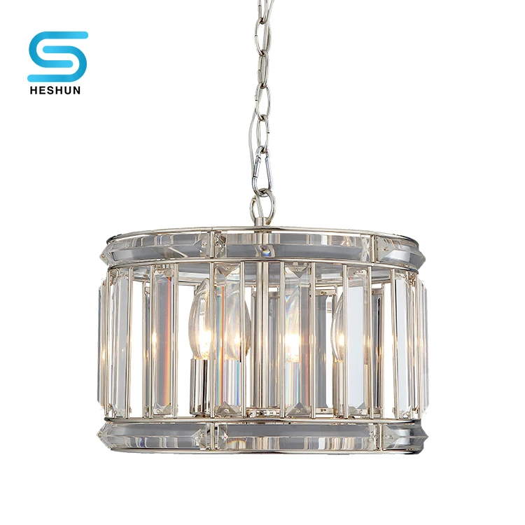 Promotional kitchen home decoration lighting iron Crystal K9 led pendant lamp